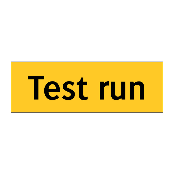 Test run