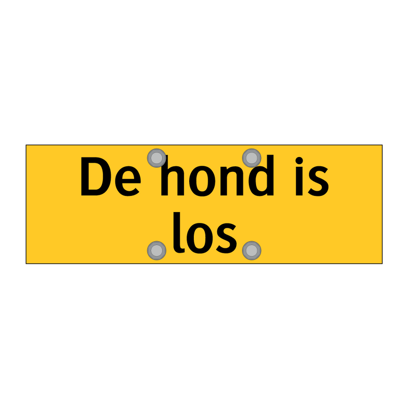 De hond is los