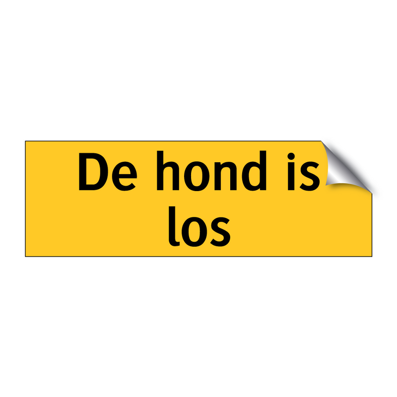 De hond is los