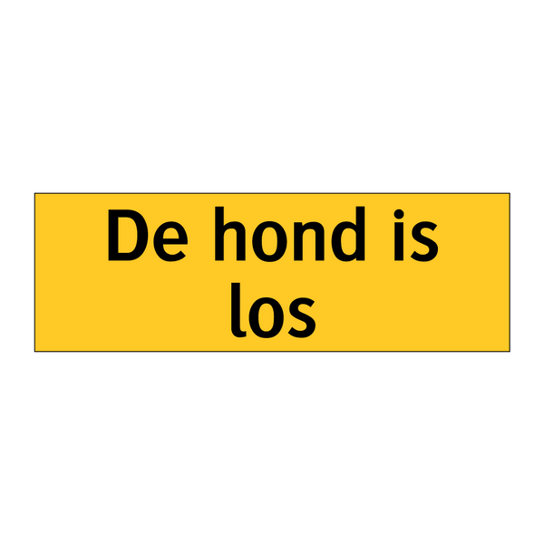 De hond is los