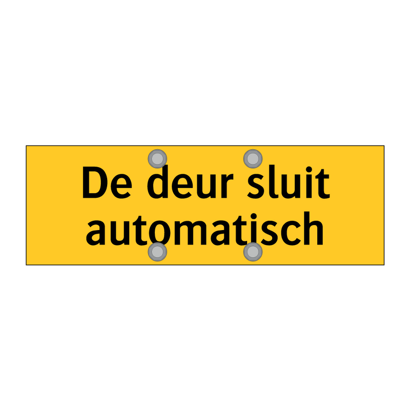 De deur sluit automatisch