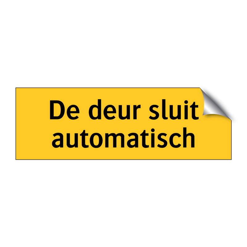 De deur sluit automatisch