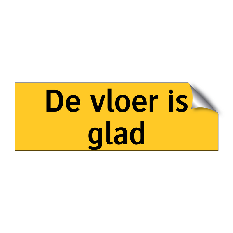 De vloer is glad
