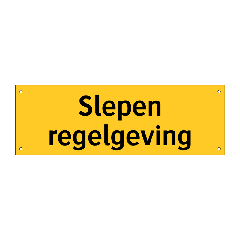 Slepen regelgeving