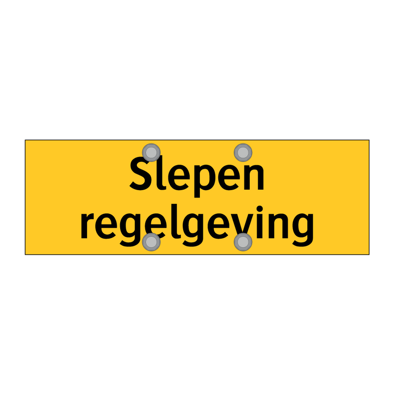 Slepen regelgeving