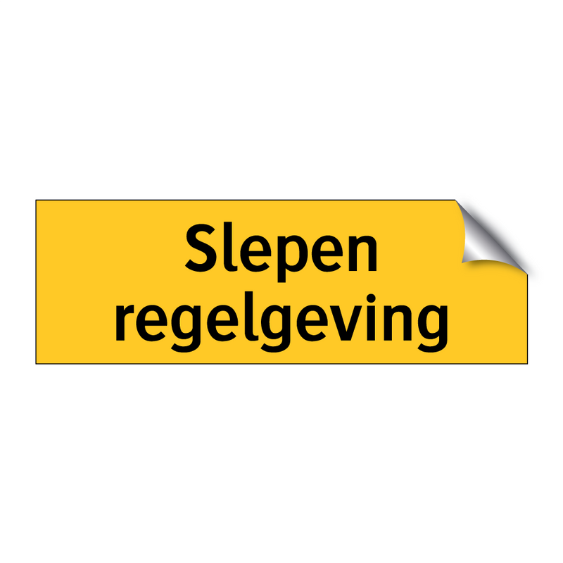 Slepen regelgeving