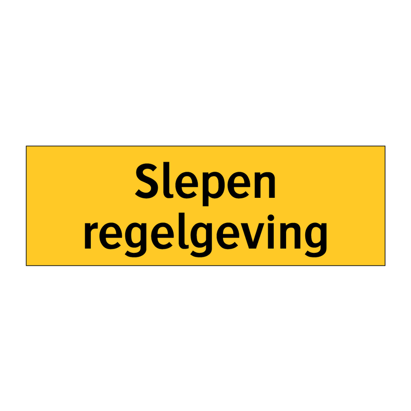 Slepen regelgeving