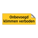 Onbevoegd klimmen verboden