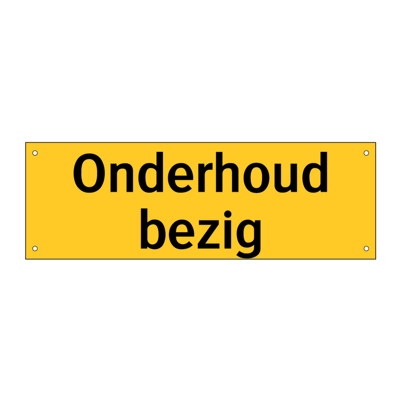 Onderhoud bezig