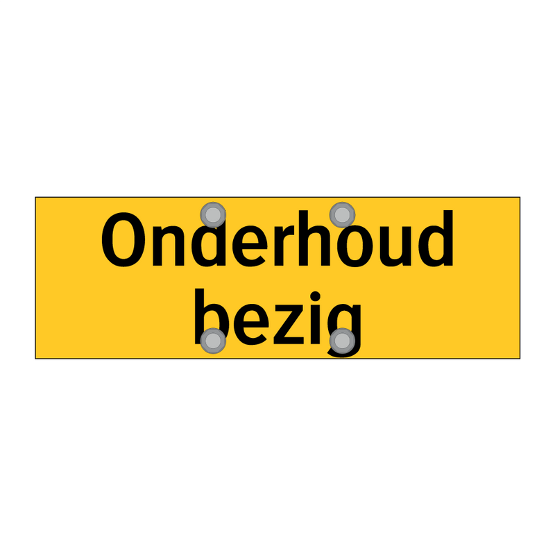 Onderhoud bezig