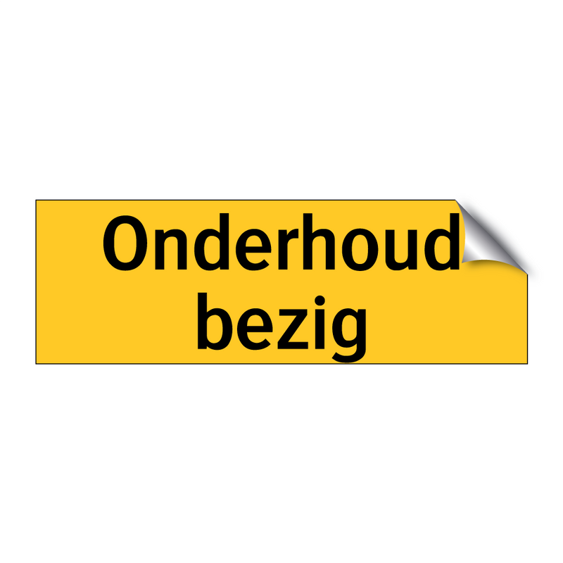 Onderhoud bezig
