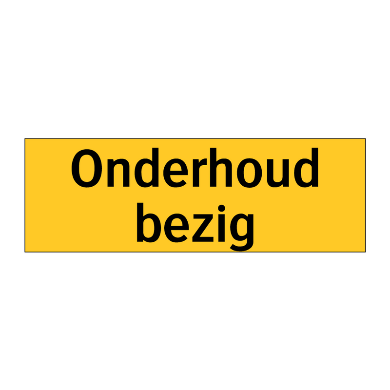 Onderhoud bezig