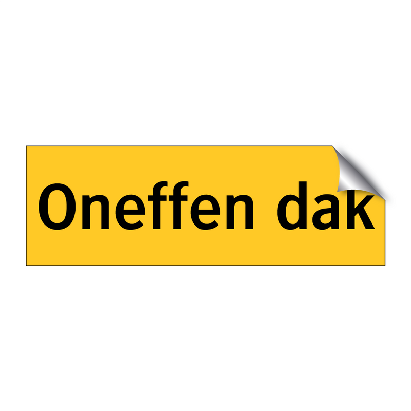 Oneffen dak