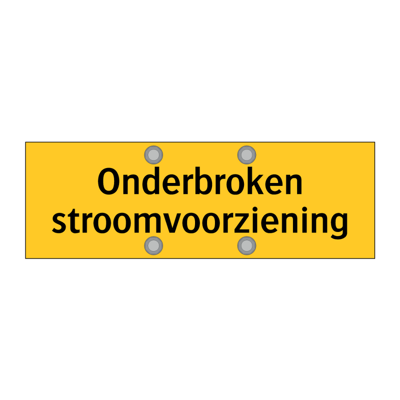 Onderbroken stroomvoorziening