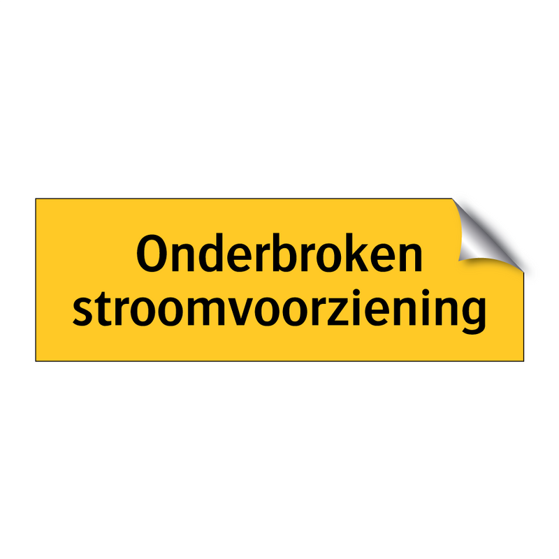 Onderbroken stroomvoorziening