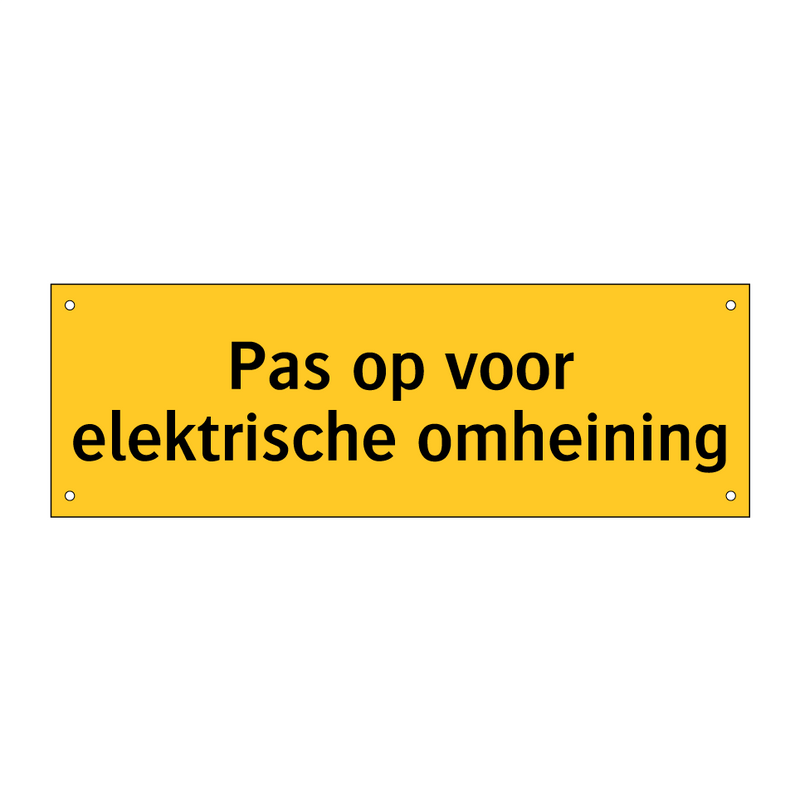 Pas op voor elektrische omheining