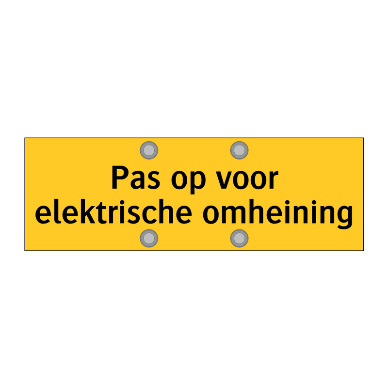 Pas op voor elektrische omheining