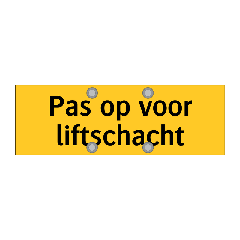 Pas op voor liftschacht