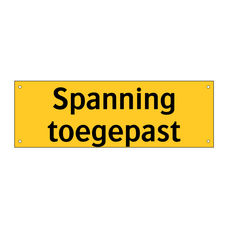 Spanning toegepast