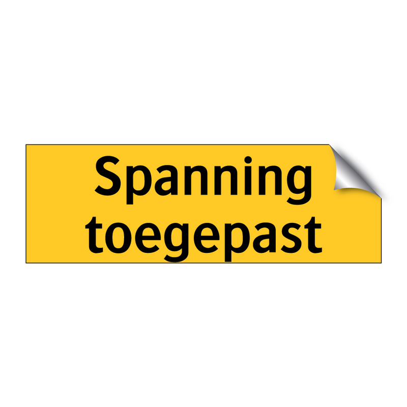 Spanning toegepast