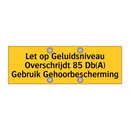 Let op Geluidsniveau Overschrijdt 85 Db(A) Gebruik /.../