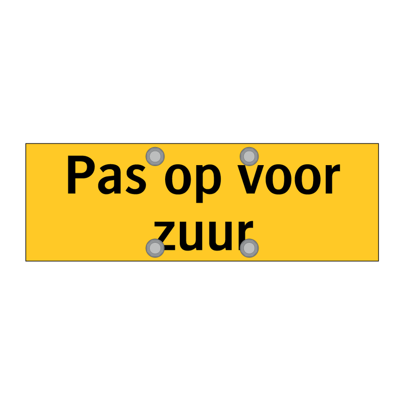 Pas op voor zuur