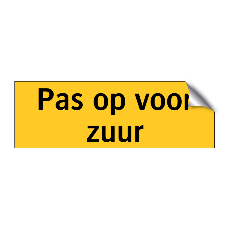 Pas op voor zuur