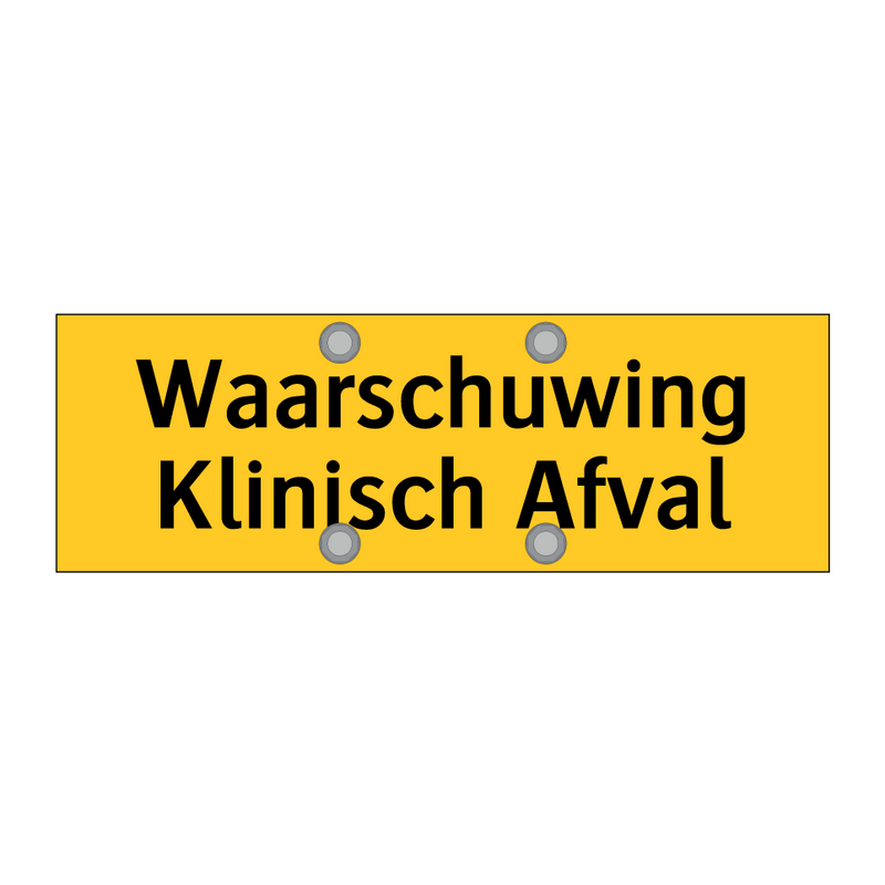 Waarschuwing Klinisch Afval