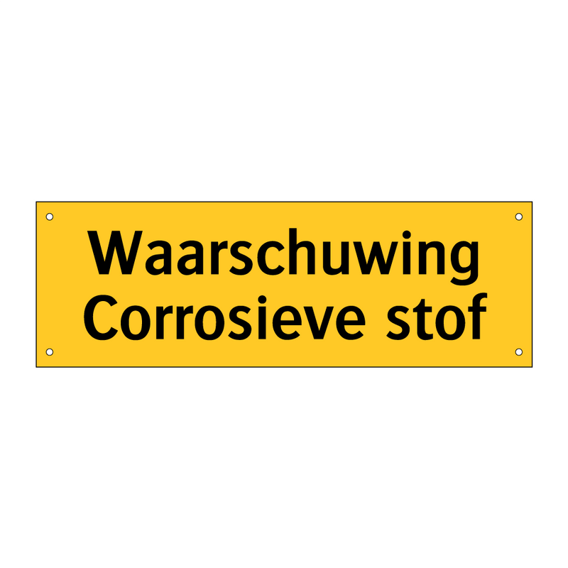 Waarschuwing Corrosieve stof