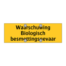 Waarschuwing Biologisch besmettingsgevaar