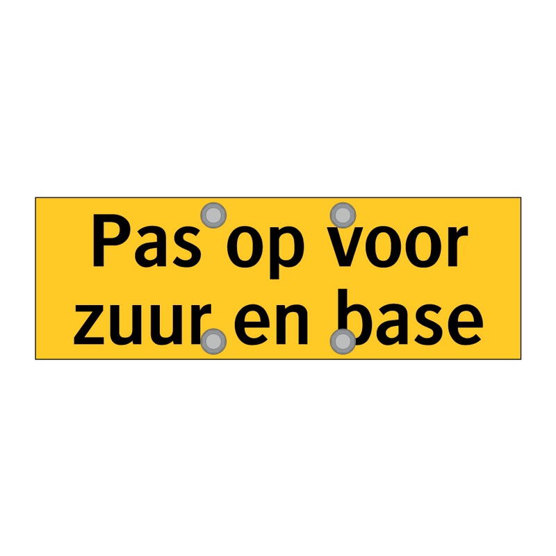 Pas op voor zuur en base