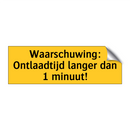 Waarschuwing: Ontlaadtijd langer dan 1 minuut!