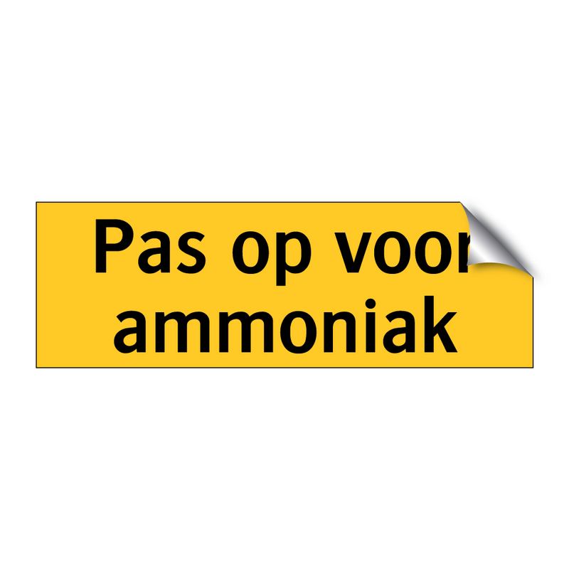 Pas op voor ammoniak