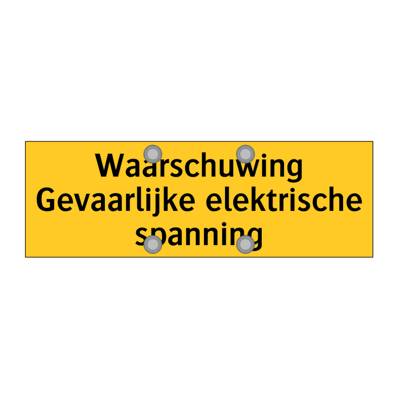 Waarschuwing Gevaarlijke elektrische spanning