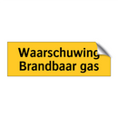 Waarschuwing Brandbaar gas