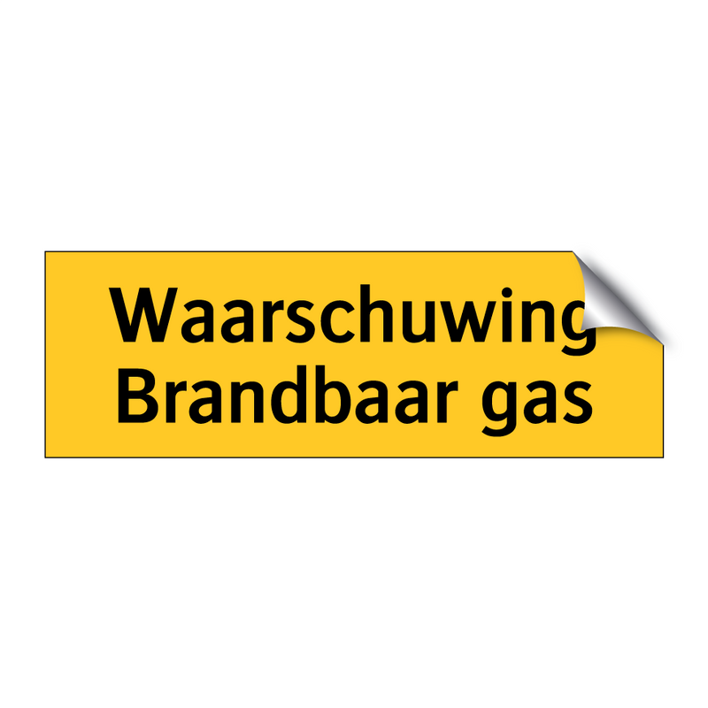 Waarschuwing Brandbaar gas