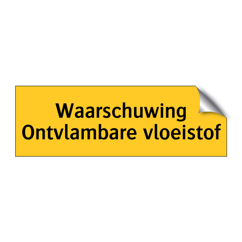 Waarschuwing Ontvlambare vloeistof