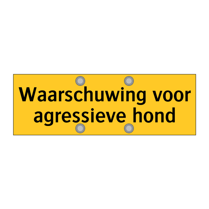 Waarschuwing voor agressieve hond