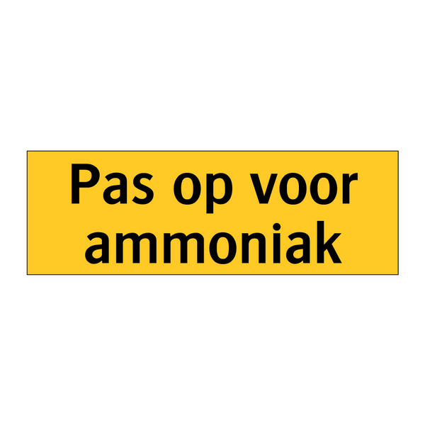 Pas op voor ammoniak