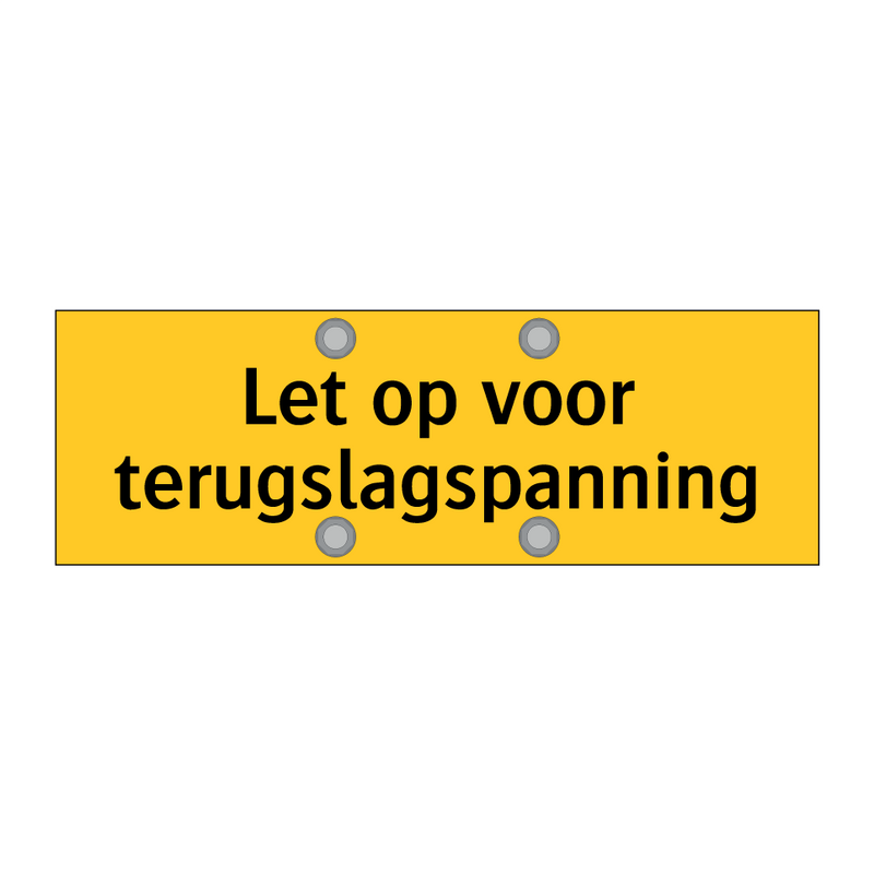 Let op voor terugslagspanning