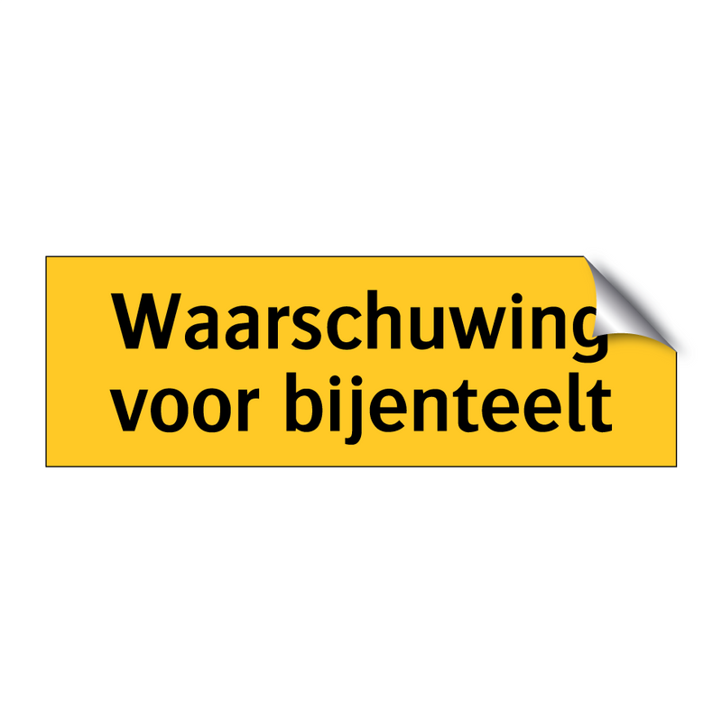 Waarschuwing voor bijenteelt