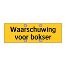 Waarschuwing voor bokser