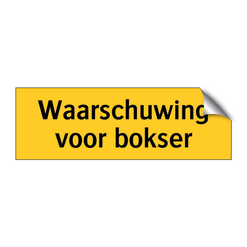 Waarschuwing voor bokser