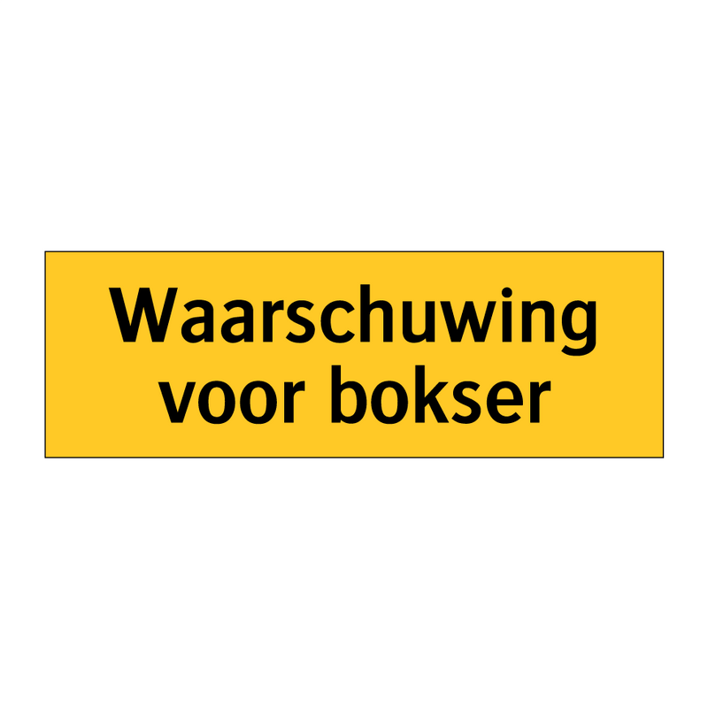 Waarschuwing voor bokser