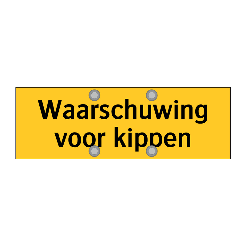 Waarschuwing voor kippen