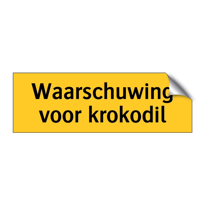 Waarschuwing voor krokodil