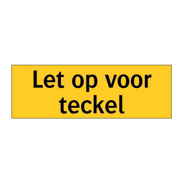 Let op voor teckel