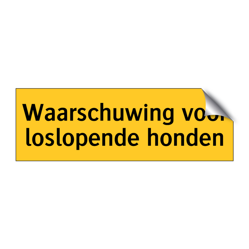 Waarschuwing voor loslopende honden