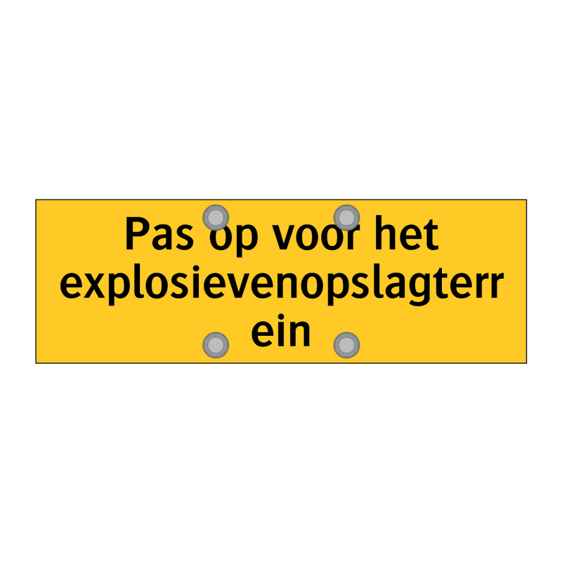 Pas op voor het explosievenopslagterrein