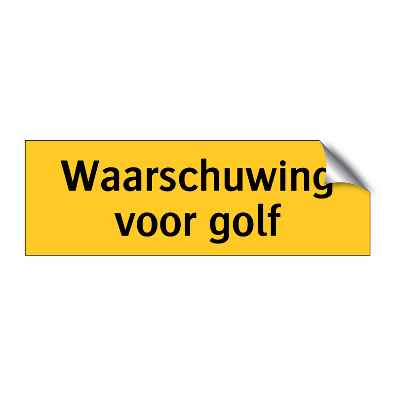 Waarschuwing voor golf